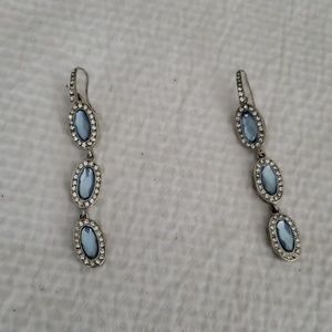 Ellegant Lia Sophia Blue Chrystal Drop Earrings